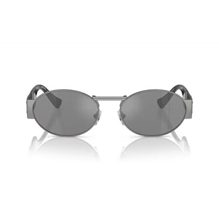 Versace 2264 10016G 56 Unisex Oval Gümüş Metal Güneş Gözlüğü