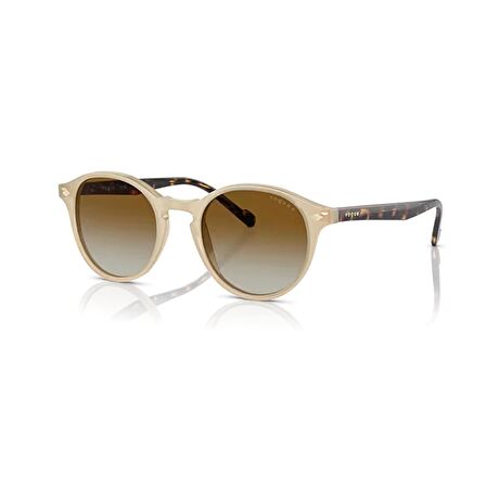 Vogue VO 5327S W900T5 48 Polarize Unisex Oval Bej Kemik Güneş Gözlüğü