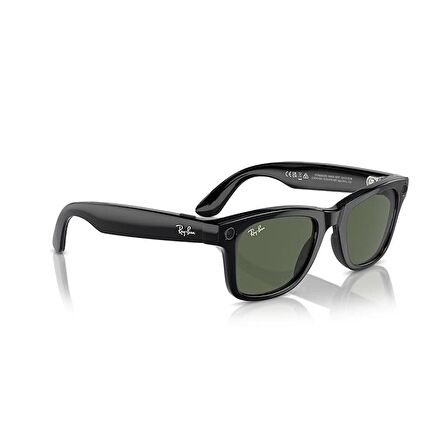 Ray-Ban Meta Wayfarer Akilli Gozluk Parlak Siyah G15 Yesil RW4006