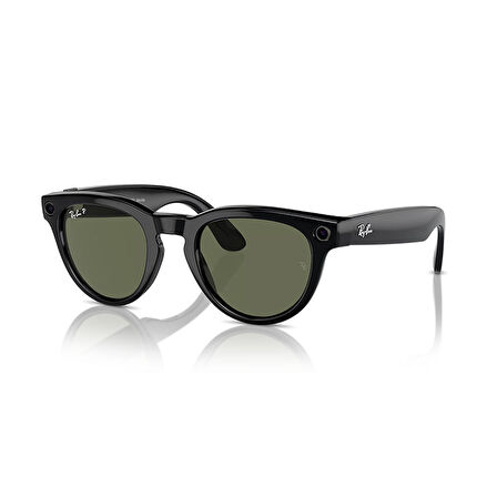 Ray-Ban Meta Headliner Akilli Gozluk Parlak Siyah Polarize G15 Yesil RW4009