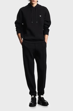 Emporio Armani Logolu Pamuk Karışımlı Kapüşonlu Sweat Erkek SWEAT EM004531 AF10013 UC001 SİYAH