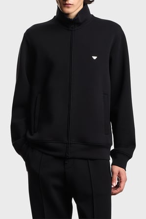 Emporio Armani Pamuklu Regular Fit Logolu Fermuarlı Dik Yaka Sweat Erkek SWEAT EM004536 AF10013 UC001 SİYAH