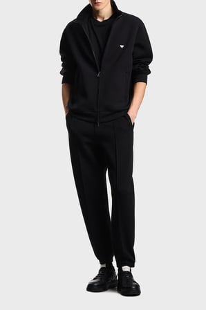 Emporio Armani Pamuklu Regular Fit Logolu Fermuarlı Dik Yaka Sweat Erkek SWEAT EM004536 AF10013 UC001 SİYAH