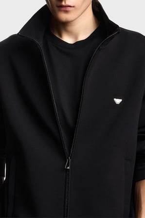 Emporio Armani Pamuklu Regular Fit Logolu Fermuarlı Dik Yaka Sweat Erkek SWEAT EM004536 AF10013 UC001 SİYAH