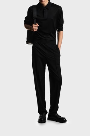 Emporio Armani Logolu Regular Fit Düğmeli Polo Erkek POLO EM004590 AF10017 UC001 SİYAH