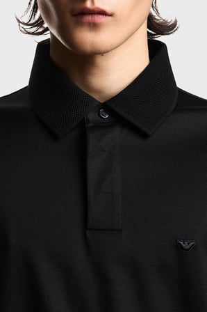 Emporio Armani Logolu Regular Fit Düğmeli Polo Erkek POLO EM004590 AF10017 UC001 SİYAH
