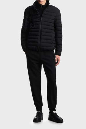 Emporio Armani Tamamı Logolu Dik Yaka Su İtici Mont Erkek MONT EM004953 AF15384 UC001 SİYAH