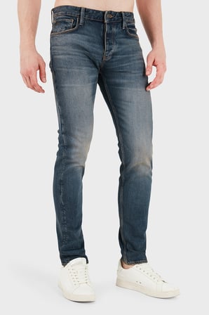 Emporio Armani Pamuklu Slim Fit Dar Paça Jeans Erkek KOT PANTOLON EM000668 AF20752 MB001 LACİVERT