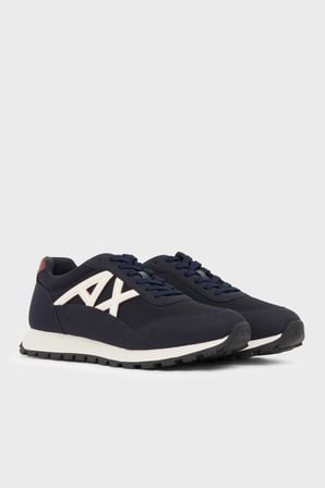 Armani Exchange Logolu Sneaker Ayakkabı Erkek AYAKKABI XM001960 AF19388 MB802 LACİVERT-BEYAZ