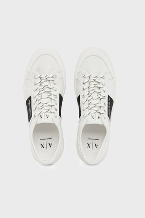 Armani Exchange Logolu Kanvas Sneaker Ayakkabı Erkek AYAKKABI XM003616 AF29107 M0429 KIRIK BEYAZ