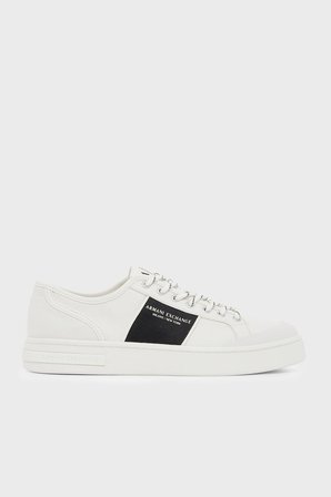Armani Exchange Logolu Kanvas Sneaker Ayakkabı Erkek AYAKKABI XM003616 AF29107 M0429 KIRIK BEYAZ