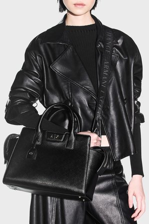 Armani Exchange Logolu Çıkarılabilir Askılı Çanta Kadın ÇANTA XW002158 AF26570 UC001 SİYAH