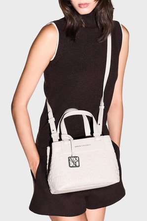 Armani Exchange Logolu Çıkarılabilir Askılı Çanta Kadın ÇANTA XW001576 AF15774 U6208 EKRU