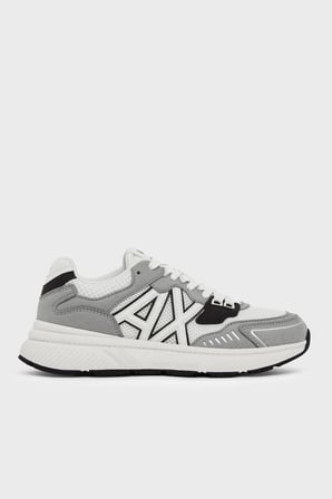 Armani Exchange Logolu Sneaker Ayakkabı Erkek AYAKKABI XM002635 AF19388 M8479 Açık Gri-Ekru