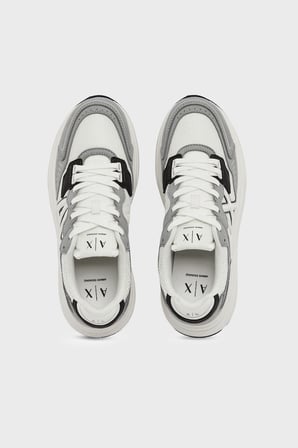 Armani Exchange Logolu Sneaker Ayakkabı Erkek AYAKKABI XM002635 AF19388 M8479 Açık Gri-Ekru