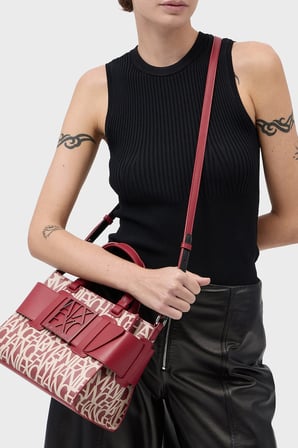 Armani Exchange Logolu Çıkarılabilir Askılı Çanta Kadın ÇANTA 942690 3F742 M5151 KIRMIZI