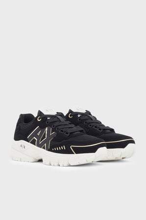 Armani Exchange Logolu Sneaker Ayakkabı Kadın AYAKKABI XW002153 AF22757 MZ815 SİYAH-GOLD
