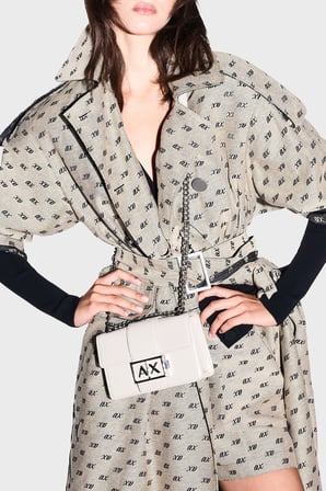 Armani Exchange Logolu Ayarlanabilir Zincir Askılı Çanta Kadın ÇANTA XW000071 AF12039 U6208 EKRU