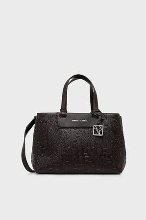 Armani Exchange Kabartma Logolu Çıkarılabilir Askılı Çanta Kadın ÇANTA XW001222 AF15774 U6032 KAHVE