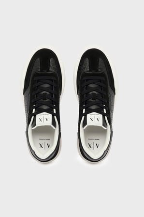 Armani Exchange Süet Detaylı Sneaker Ayakkabı Erkek AYAKKABI XM002688 AF21419 UC001 SİYAH