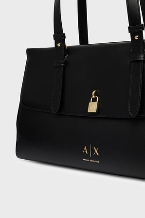 Armani Exchange Logolu Çıkarılabilir Askılı Çanta Kadın ÇANTA XW003020 AF28605 UC001 SİYAH