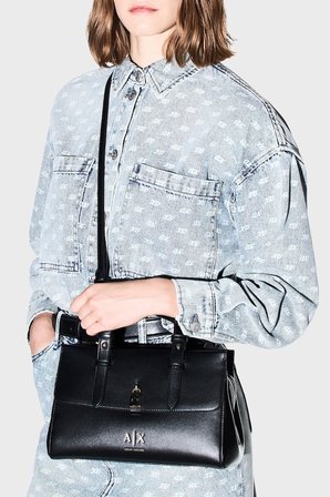 Armani Exchange Logolu Çıkarılabilir Askılı Çanta Kadın ÇANTA XW003055 AF28605 UC001 SİYAH