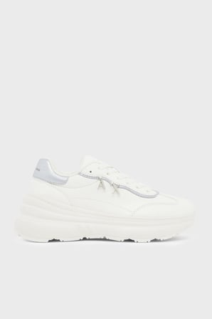 Armani Exchange Logolu Sneaker Ayakkabı Kadın AYAKKABI XW003105 AF27405 M0215 BEYAZ-GÜMÜŞ
