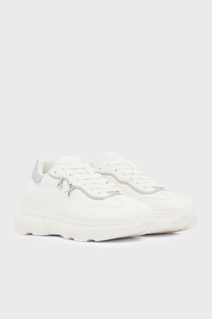 Armani Exchange Logolu Sneaker Ayakkabı Kadın AYAKKABI XW003105 AF27405 M0215 BEYAZ-GÜMÜŞ