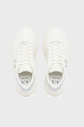 Armani Exchange Logolu Sneaker Ayakkabı Kadın AYAKKABI XW003105 AF27405 M0215 BEYAZ-GÜMÜŞ