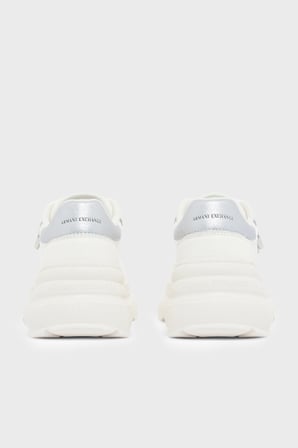 Armani Exchange Logolu Sneaker Ayakkabı Kadın AYAKKABI XW003105 AF27405 M0215 BEYAZ-GÜMÜŞ