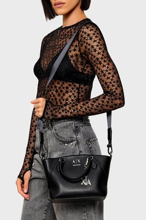 Armani Exchange Logolu Ayarlanabilir Askılı Çanta Kadın ÇANTA XW003143 AF26569 UC001 SİYAH