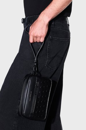Armani Exchange Tek Saplı Logolu Çanta Erkek ÇANTA XM003583 AF26662 UC001 SİYAH