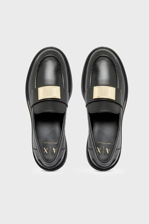 Armani Exchange Deri Makosen Ayakkabı Kadın AYAKKABI XW003095 AF11912 UC001 SİYAH