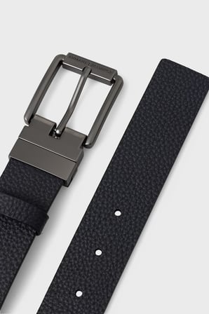 Armani Exchange Logolu Deri Kemer Erkek KEMER XM003186 AF26721 MC500 SİYAH-LACİVERT