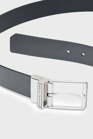 Armani Exchange Deri Logolu Kemer Erkek KEMER XM003188 AF26723 MC028 SİYAH-GRİ