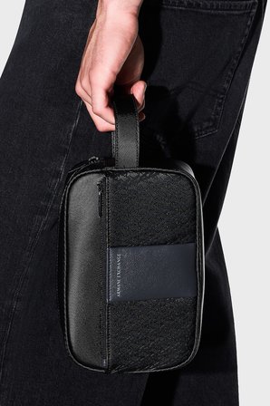 Armani Exchange Logolu Tek Saplı Çanta Erkek ÇANTA XM003601 AF26691 MC028 SİYAH-GRİ