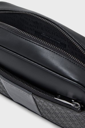 Armani Exchange Logolu Tek Saplı Çanta Erkek ÇANTA XM003601 AF26691 MC028 SİYAH-GRİ