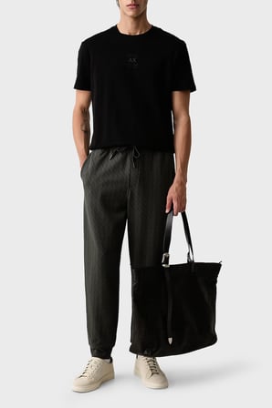Armani Exchange Pamuklu Regular Fit Bisiklet Yaka T Shirt Erkek T SHİRT XM003023 AF10358 UC001 SİYAH