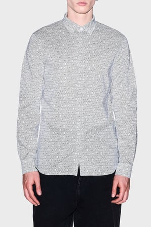 Armani Exchange Tamamı Logolu Slim Fit Uzun Kollu Gömlek Erkek GÖMLEK XM000625 AF13184 F0219 KIRIK BEYAZ