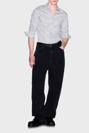 Armani Exchange Tamamı Logolu Slim Fit Uzun Kollu Gömlek Erkek GÖMLEK XM000625 AF13184 F0219 KIRIK BEYAZ