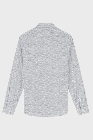 Armani Exchange Tamamı Logolu Slim Fit Uzun Kollu Gömlek Erkek GÖMLEK XM000625 AF13184 F0219 KIRIK BEYAZ