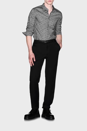 Armani Exchange Tamamı Logolu Slim Fit Uzun Kollu Gömlek Erkek GÖMLEK XM000625 AF13184 FC342 SİYAH