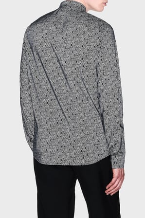 Armani Exchange Tamamı Logolu Slim Fit Uzun Kollu Gömlek Erkek GÖMLEK XM000625 AF13184 FC342 SİYAH