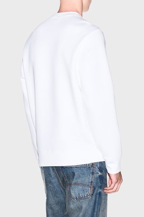 Armani Exchange Pamuk Karışımlı Regular Fit Bisiklet Yaka Sweat Erkek SWEAT XM002888 AF10818 U0009 BEYAZ