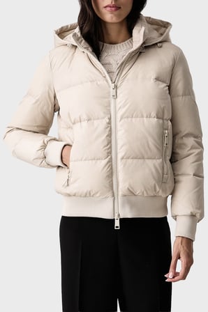 Armani Exchange Kapitoneli Regular Fit Kapüşonlu Yaka Mont Kadın MONT XW000228 AF12286 U1039 EKRU