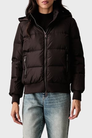 Armani Exchange Kapitoneli Regular Fit Kapüşonlu Yaka Mont Kadın MONT XW000228 AF12286 U6032 KAHVE