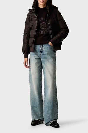 Armani Exchange Kapitoneli Regular Fit Kapüşonlu Yaka Mont Kadın MONT XW000228 AF12286 U6032 KAHVE