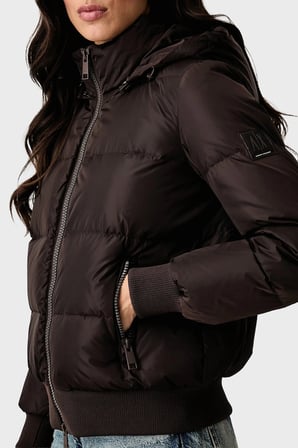 Armani Exchange Kapitoneli Regular Fit Kapüşonlu Yaka Mont Kadın MONT XW000228 AF12286 U6032 KAHVE