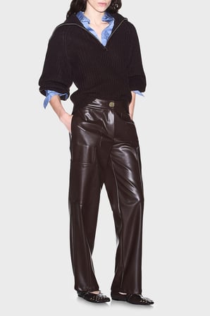 Armani Exchange Oversize Fit Geniş Paça Cep Detaylı Pantolon Kadın PANTOLON XW002475 AF10203 U6032 KAHVE