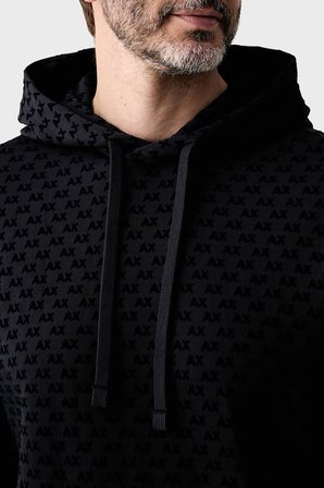 Armani Exchange Logolu Pamuklu Regular Fit Kapüşonlu Sweat Erkek SWEAT XM002903 AF10818 UB101 LACİVERT